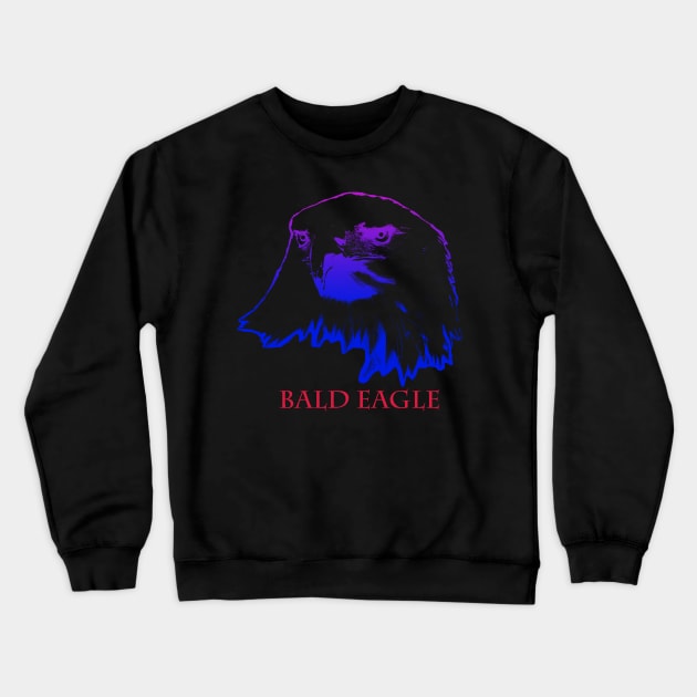 the bald head of the american eagle is blue Crewneck Sweatshirt by best seller shop